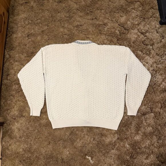Vintage Penns Landing Retro Grandma Cardigan White XLarge - Picture 5 of 5